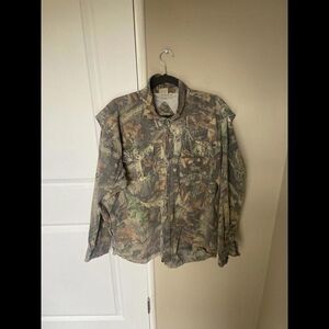 Vintage Walls Fishing Apparel Camo Long Sleeve Fishing Shirt XL